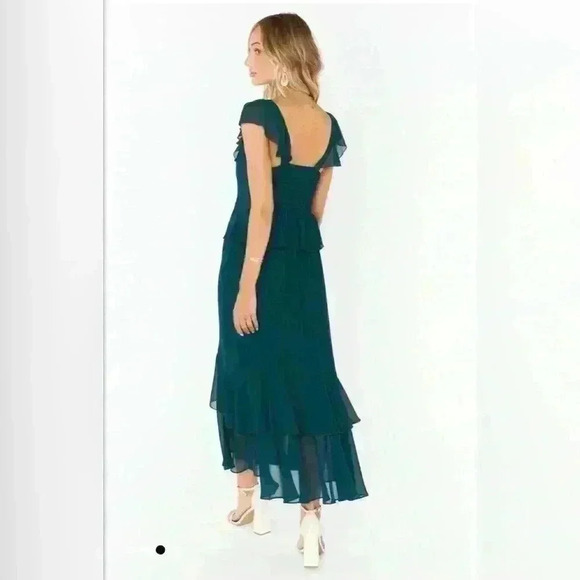 Show me your mumu- NWT Reese Ruffle Midi Dress Sz XS - Picture 3 of 12